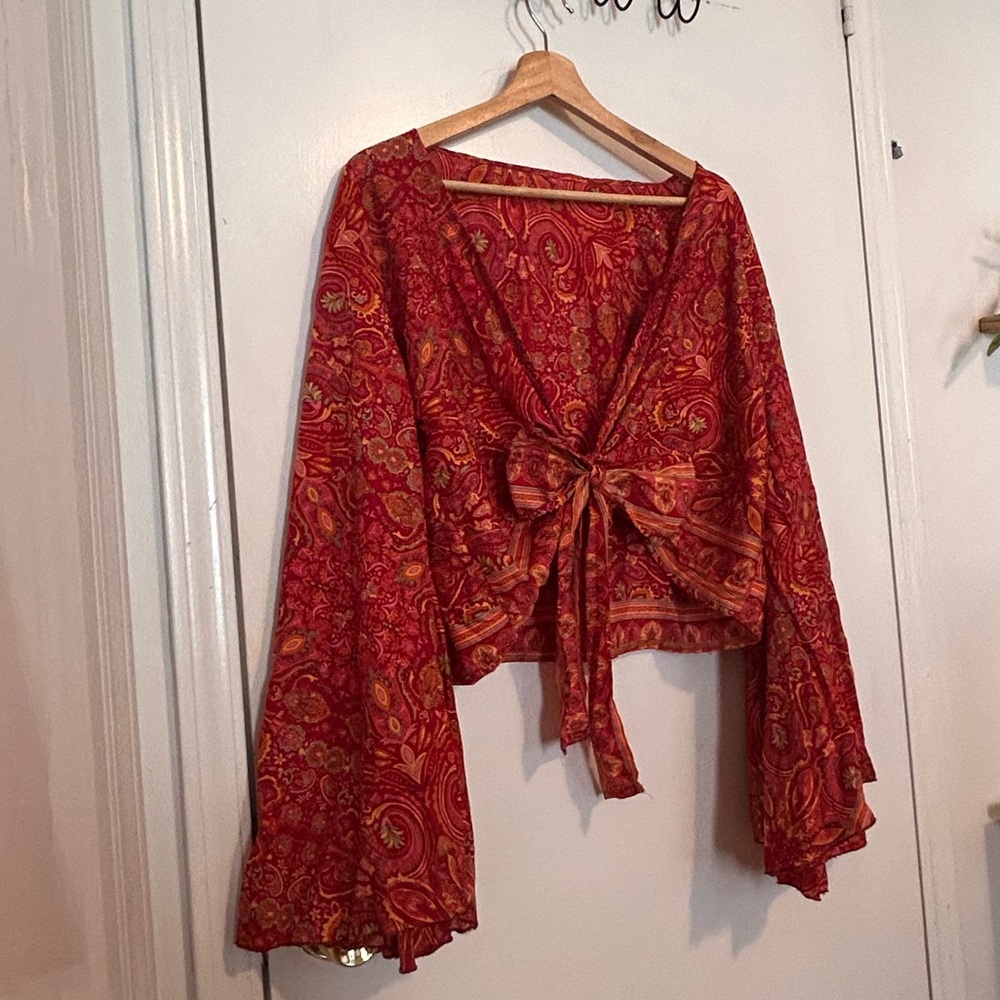 Vintage OS | Red Kimino Croptop